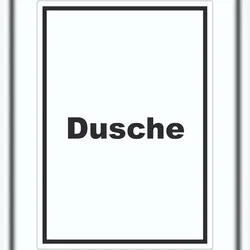 HB-Druck Dusche Aufkleber mit Text waschen Hygiene hochkant A4 (210x297mm)
