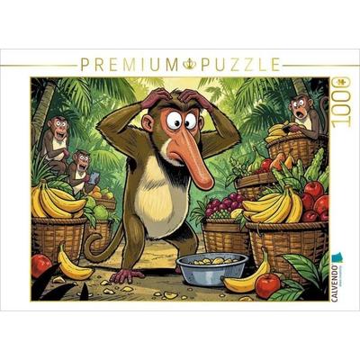 CALVENDO Puzzle Nasenaffen: Helden mit Herz und Humor. | 1000 Teile Lege-Größe 64x48cm Foto-Puzzle für glückliche Stunden