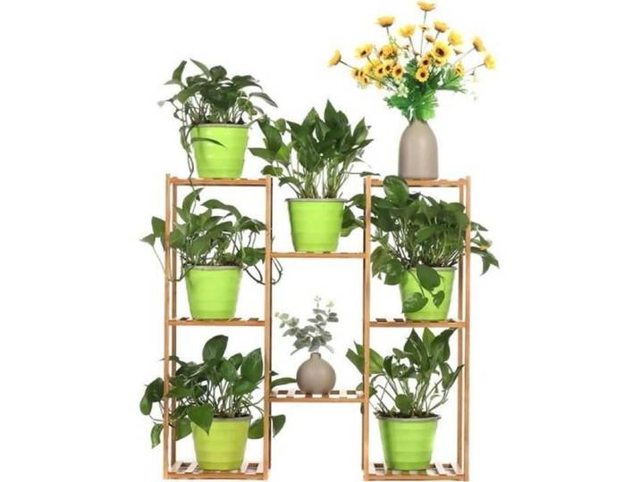 MEUBLE ETAGERE Etagère à Fleurs en Bois Porte-Fleurs Pot de Plante Fleurs Plantes échelle 80 x 83 x 25 cm