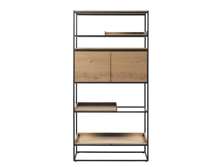 Regal Otero Tischplatte: Echtholz furniert Gestell: Stahl, pulverbeschichtet Braun 90 x 180 x 38cm