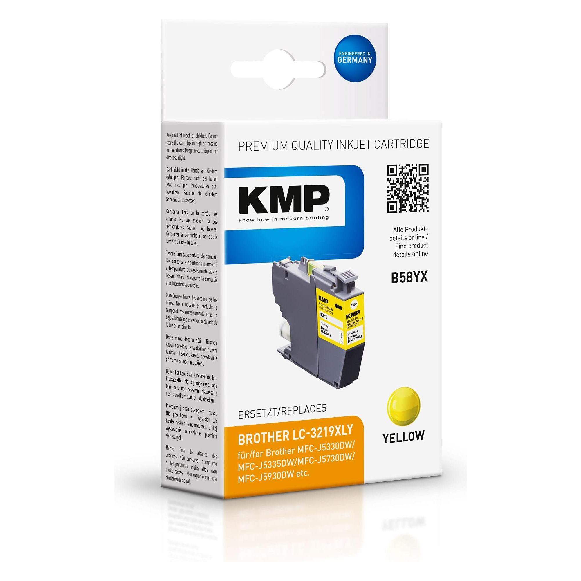 KMP 1538,4009  - Gelb - Brother - 1 Stück(e) - Hohe (XL-) Ausbeute - LC3 (Y) (1538,4009)