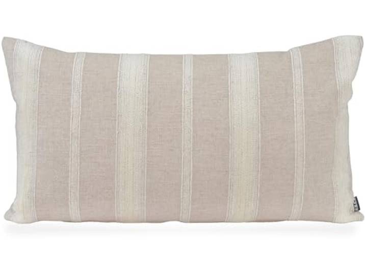 H.O.C.K. Collin Indoor Rückenkissen und Hocker gestreift (Natur, 70x40cm)