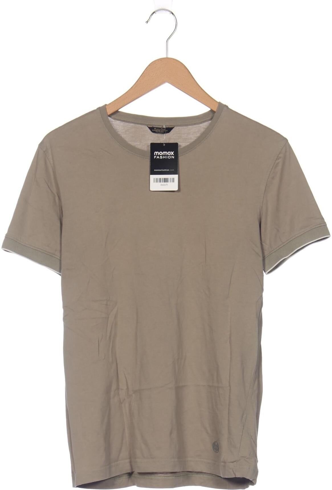 Massimo Dutti Herren T-Shirt, Grün, Gr. M, Baumwolle - Second Hand