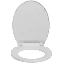 Helloshop26 - Hellgrauer ovaler WC-Sitz mit Absenkautomatik 02_0002916