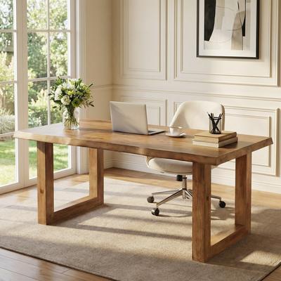 Rose 63 Inch Solid Wood Computer Desk for Home Office