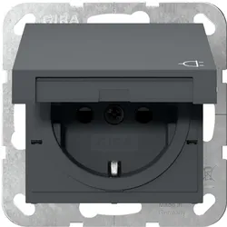 Gira 441428 SCHUKO-Steckd. KD + SP System 55 Anthrazit