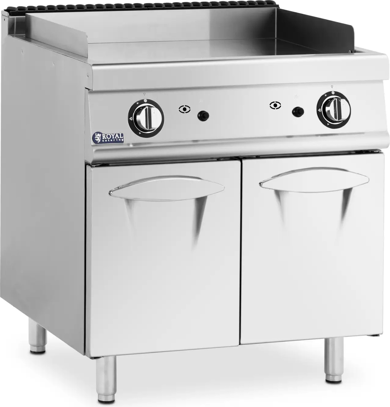 Expondo Royal Catering Gas-Grillplatte - 12 kW - glatt - 50 - 300 °C - Propangas / LPG / Erdgas - Unterschrank -
