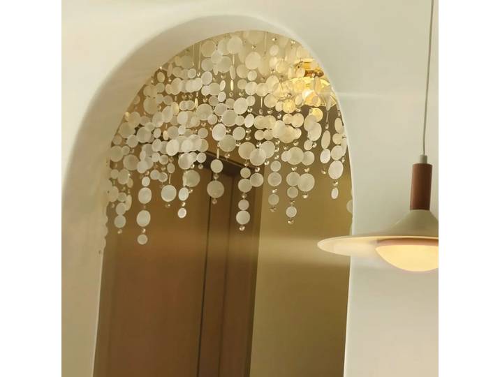 Rideau de porte en coquillages français, rideau de séparation, rideau de chambre, rideau de salle de bain, carillon éolien, décoration de Noël et de mariage DIY, rideau de perles