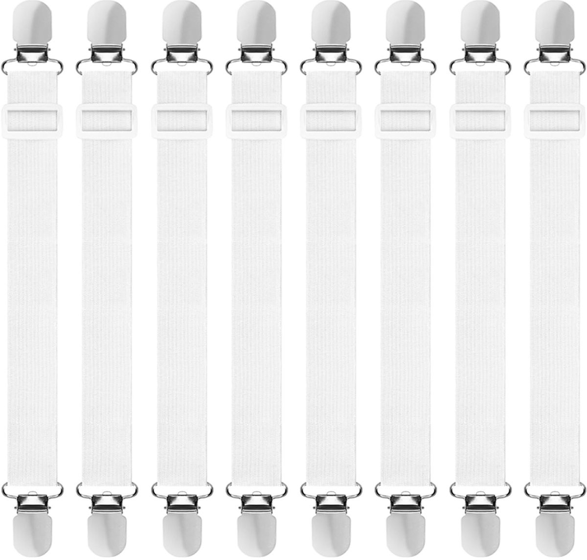Solidchoice - 8 stuks verstelbare lakenklemmen voor bed en meubels