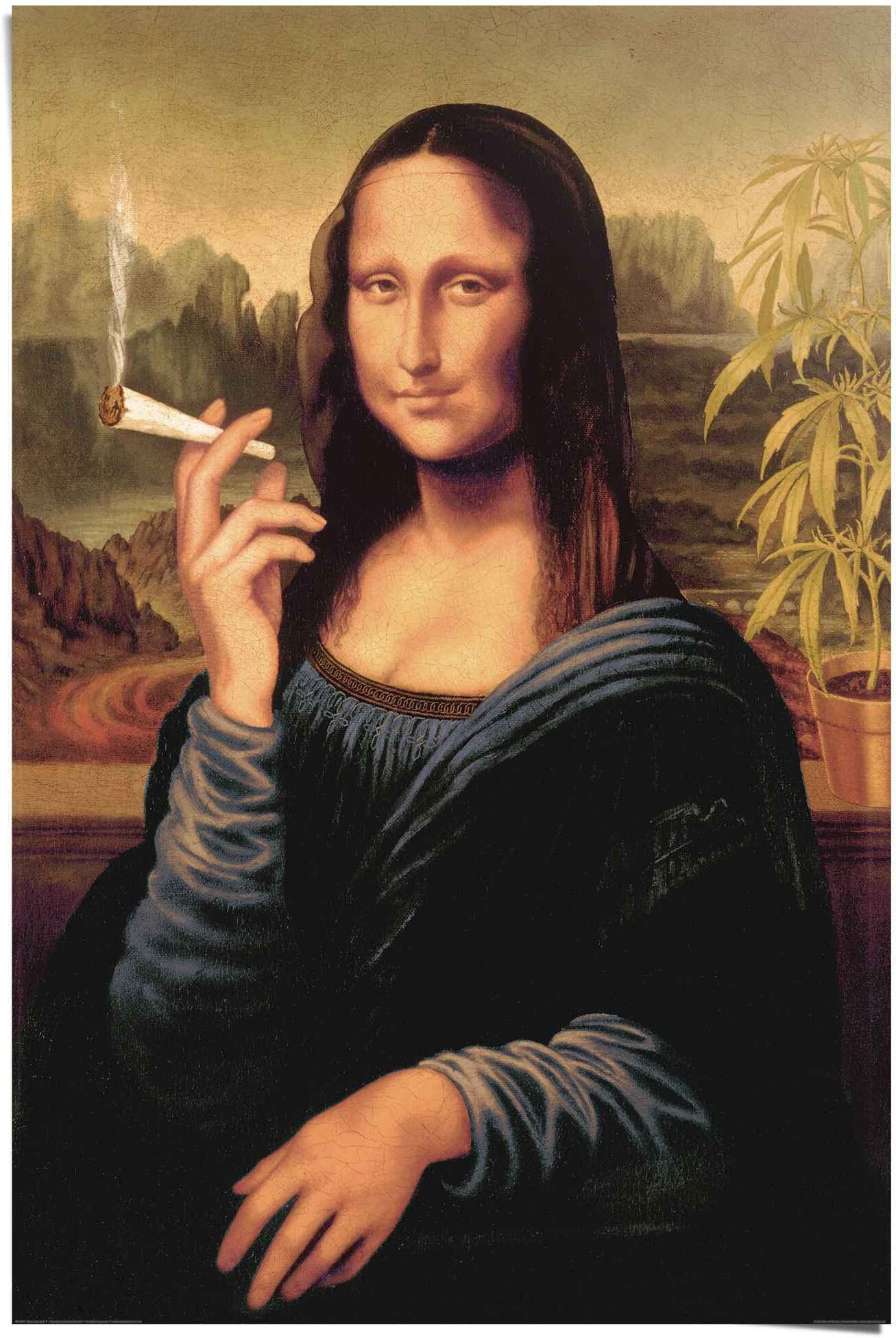 Reinders! Poster REINDERS "Poster Mona Lisa joint", braun (farbe bild(er): braun), B:61cm H:91,5cm, Papier, Bilder, Poster