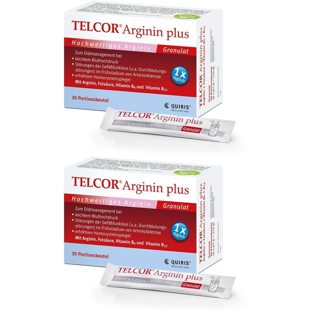 Telcor Arginin plus Btl. Granulat 2x 2x30 St