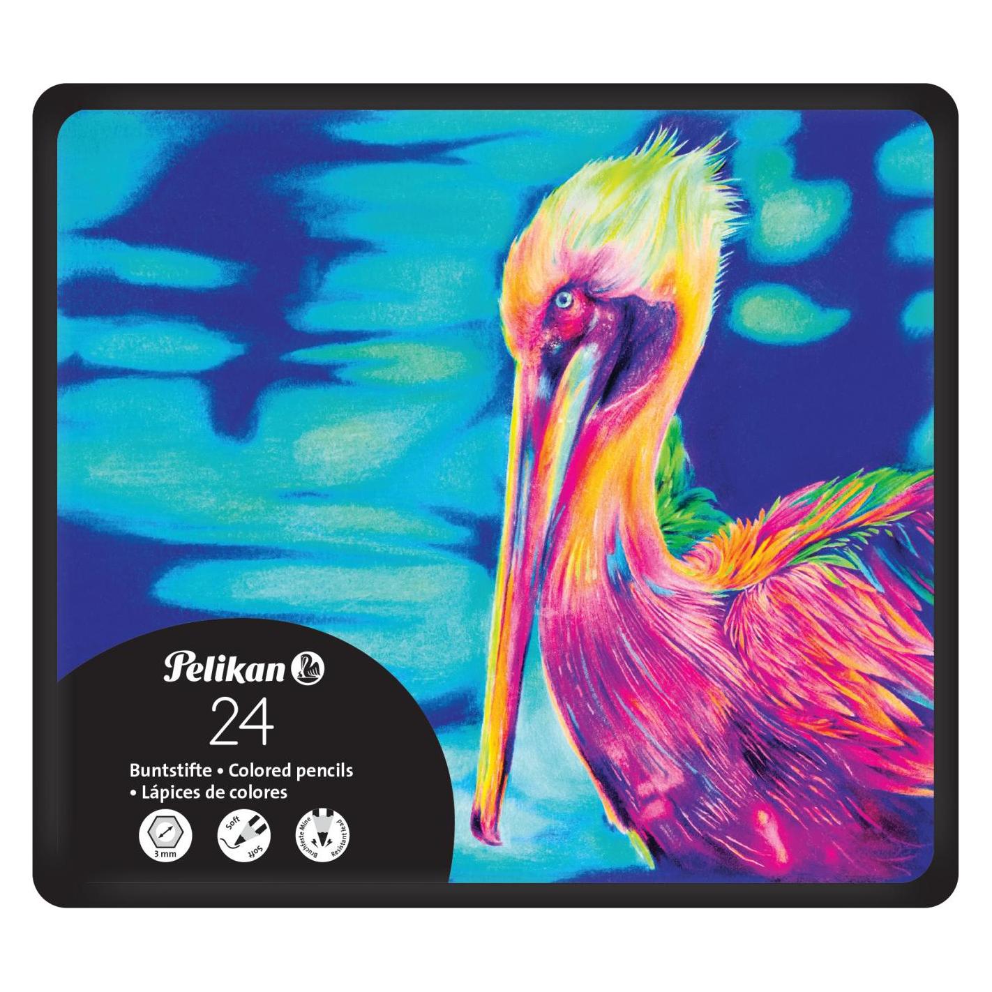 Pelikan Buntstifte im Metalletui (24x) (701402)