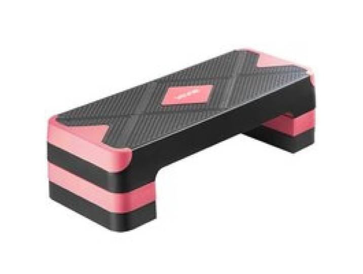 VEVOR Aerobic Steppbrett höhenverstellbares Trainingsbrett (10,6-20,32 cm) Stepper Fitness mit 250 kg Tragfähigkeit rutschfeste Oberflächenbank für Heim-Fitnessstudio Cardio-Krafttraining Rot