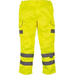 Yoko Unisex Hi-Vis Cargohose Warnschutz-Hose HV018T hi-vis yellow 48/31