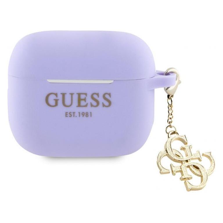 Guess Airpods 3 Case Silicone Classic Logo Gold With 4G Charm (Kopfhörer Hülle) (GUA3LECG4U)