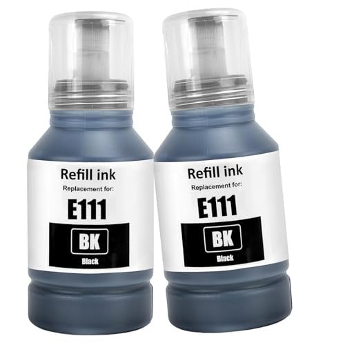 LAIPENG 111 Inktpatronen compatibel met Epson ET-M1100 ET-M1120 ET-M1140 ET-M1170 ET-M1180 ET-M2120 ET-M2140 ET-M2170 ET-M3140 ET-M3170 ET-M3180 Zwart (2 stuks)