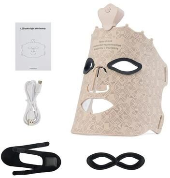 Uplift Essentials 3D Wireless Photon Silicone LED Face Mask khaki