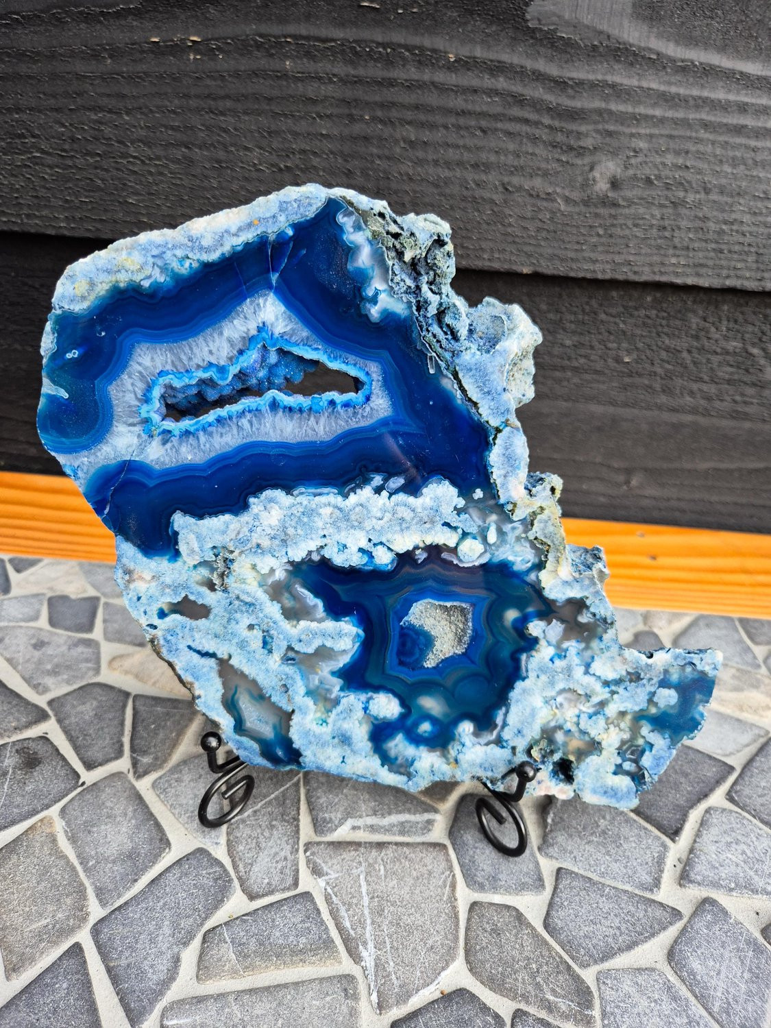 GemWood Blauwe Agaat Plak