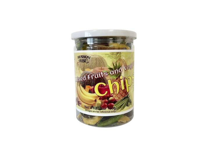 MUSHAN BASE Assortiment de chips de fruits et légumes - 90 g
