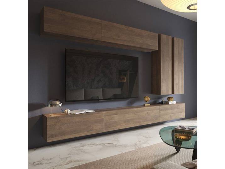 Mur d'Éléments Gaso Dmora Bois Noble Chêne Brun