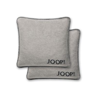 Dekokissen JOOP "Kissenhülle UDF Doubleface 2er Pack" Gr. S, grau, B:50cm, Obermaterial: 58% Baumwolle CO. 35% Polyacryl PAN. 7% Polyester PES., Dekokissen_Sitzkissen_Kissenhüllen