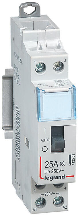Contacteur domestique CX³ silencieux bobine 25 A contact 2F 1 module LEGRAND 412501