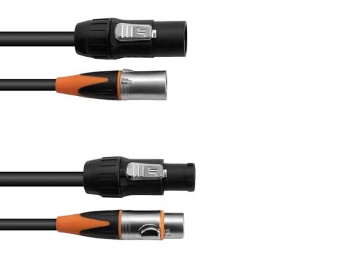 Eurolite Kombikabel DT-2 DMX IP T-Con/3 Pin XLR 1,5m - DMX-kabel
