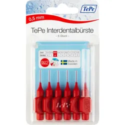 TEPE Interdentalbürste 0,5mm rot 6 St