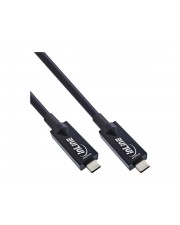 InLine USB 3.2 Gen.2 AOC Kabel Typ-C Stecker/Stecker schwarz 7.5m Audio/Multimedia Digital/Daten Digital/Display/Video Video/Analog 7,5 m Kupferdraht Glasfaser LWL (35797A)