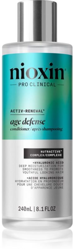 Nioxin Age defense Conditioner après-shampoing hydratant anti-âge pour tous types de cheveux 240 ml