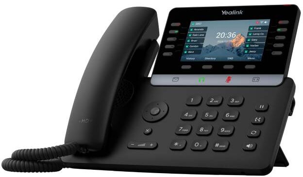 Yealink T74W Téléphone de bureau SIP haut de gamme avec WiFi 6 & Bluetooth 5.0, écran couleur 4,3″, 16 comptes SIP - idéal pour les communications