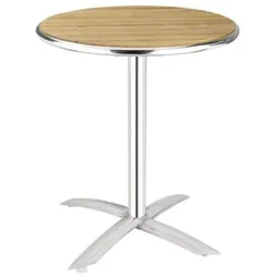 Bolero Runder Klappbarer Tisch Eschenholz 1 Bein 60Cm