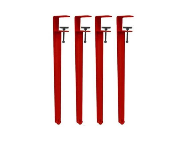 FJOADNVM Tischbeine 4 Stück Möbelbeine Metall-Esstisch- und Stuhlbeinhalterungen, Hardware-Bürofüße, rutschfester Ersatz(Red71cm x 4)