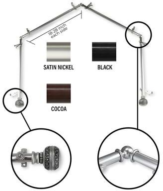 InStyleDesign Helena 4-Sided Bay Window Curtain Rod
