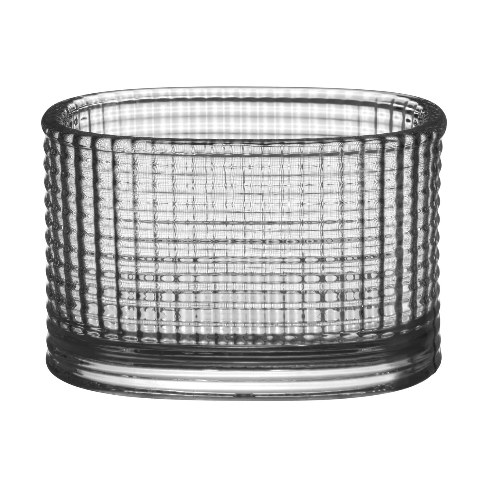 Orrefors Magica kaarsenhouder super ellipse Grijs 5 cm