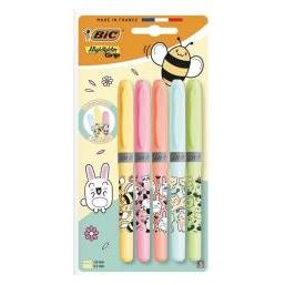 Bic Grip Pastel Kawaii Textmarker-Mix, 5 Stück (5x) (69682919)
