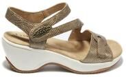 Women's Cindy Ankle Strap Wedge Sandal by Hälsa in Bronze (Size 11 M)