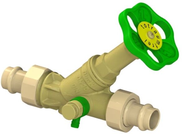 Schlösser Freistromventil 0015871800001 DN 20, 18mm, AG, mit Entleerung, nichtsteigende Spindel