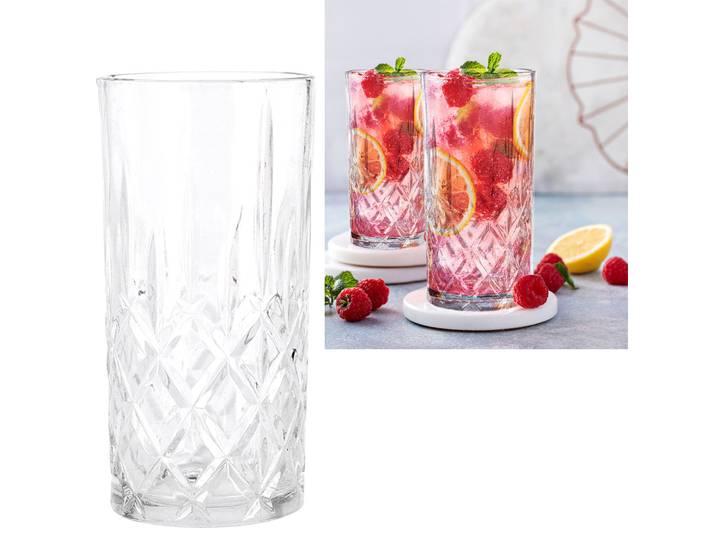 Elegantes Gläser-Set, 4er-Set, Kristall-Look, je 300 ml