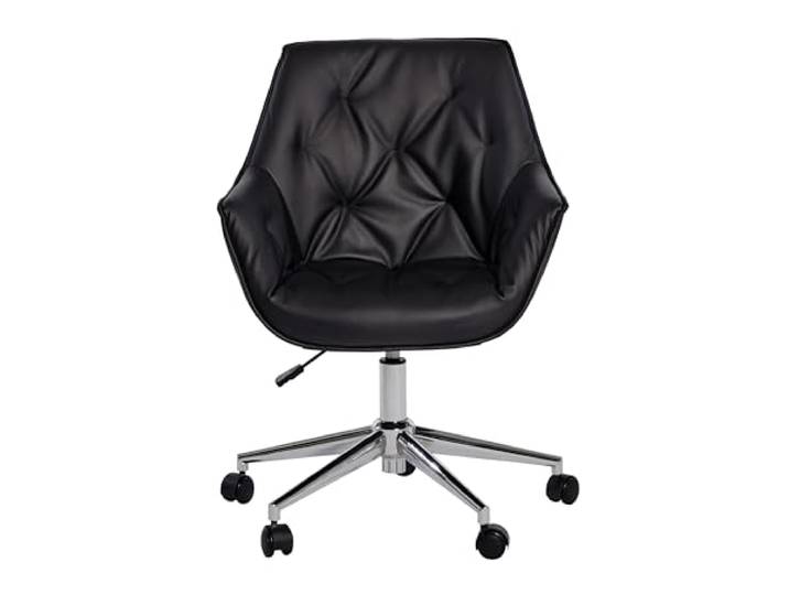 Jahnke Boss Worx Chaise de Bureau en Cuir synthétique Noir/chromé