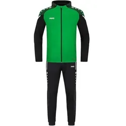 JAKO Herren Sportanzug Trainingsanzug Polyester Performance mit Kapuze, Größe 4XL in Grün Grün