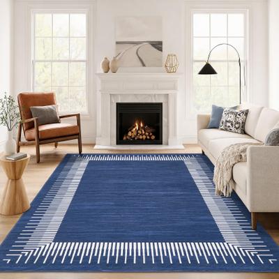Garvee Modern Geometric Border Area Rug