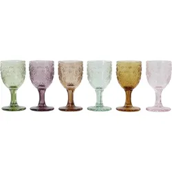 Chic Antique Saint-Émilion kleine farbige Likör Gläser mit Fuß 6er, H10,5/Ø 5 cm 60 ml