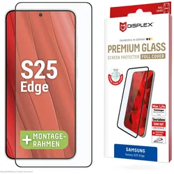 DISPLEX Premium Panzerglas (Full Cover, 10H) für Samsung Galaxy S25 Edge