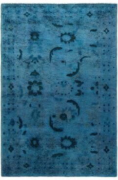 Overton "Vibrance, One-of-a-Kind Hand-Knotted Area Rug - Gray, 4' 4"" x 6' 4"" - 4' 4"" x 6' 4"""