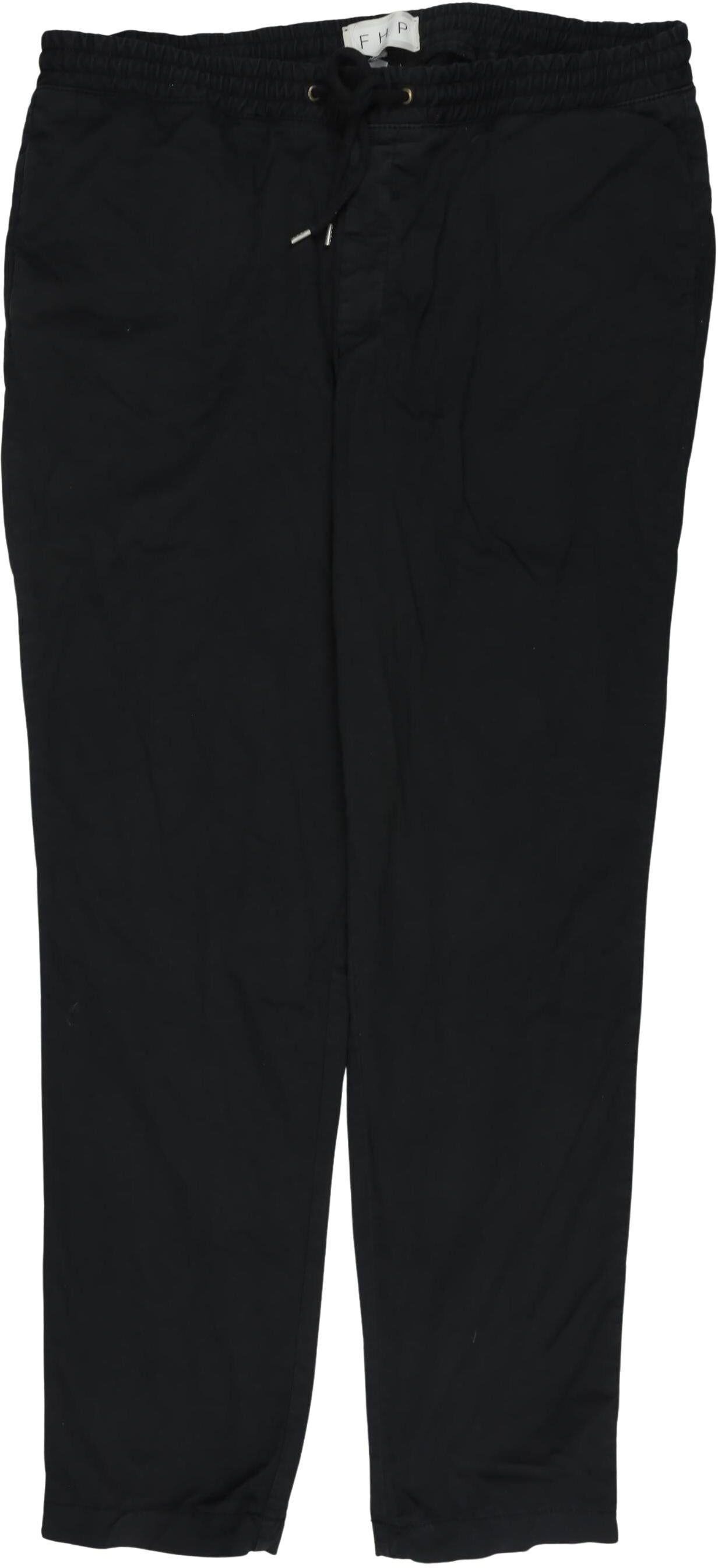 Second Hand Einzelstücke Herren Stoffhose, Schwarz, Gr. W38, Baumwolle / Elasthan - Second Hand