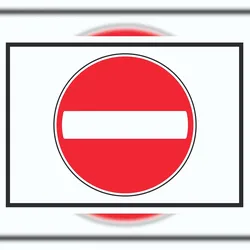 HB-Druck Kein Eingang Symbol Schild A3 (297x420mm)