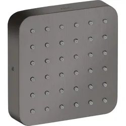 Hansgrohe AXOR Citterio E Brausemodul Unterputz softsquare Brushed Black Chrome 120x120mm Rain Strahl 5,3 l/min verstellbarer Winkel für Kopf-, Nacken- oder Seitenbrause