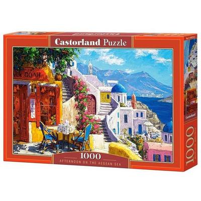 Castorland 1000 Piece Jigsaw Puzzles, Afternoon on the Aegean Sea, Santorini, Greece, Summer Holiday, Adult Puzzle, Castorland C-104130-2