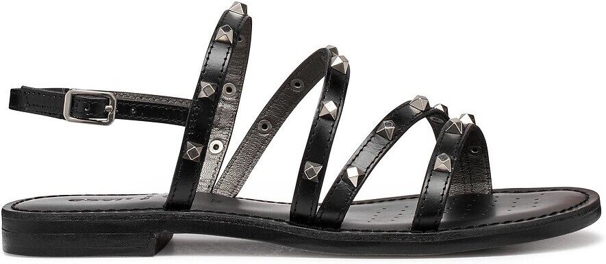 GEOX Sandales plates en cuir MADDALUSIA